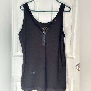 Black ribbed tank top